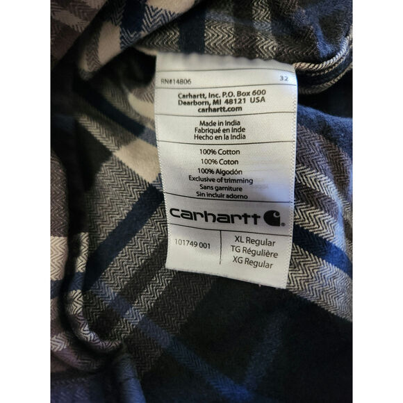 Carhartt Men's Original Fit Long Sleeve Plaid Work Flannel-XL - Picture 9 of 9
